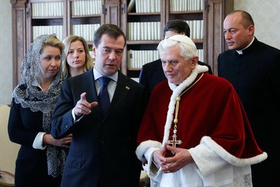 Папа Бенедикт XVI встретился с президентом Д.А. Медведевым