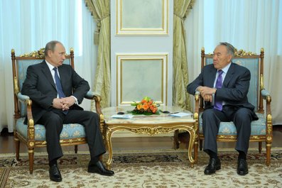 С Президентом Казахстана Нурсултаном Назарбаевым.
