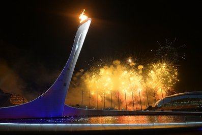 На церемонии открытия XXII зимних Олимпийских игр.