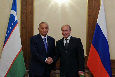 С Президентом Узбекистана Исламом Каримовым.
